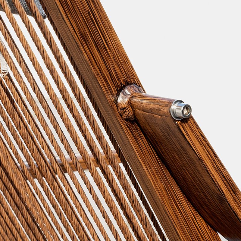 Contemporary Rocking Chair Rattan Trapezoidal Back Solid Color Porch Rocking Chair