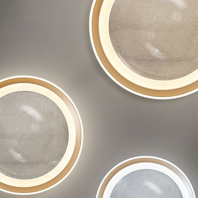 LED Modern Metal Flush Mount Circle Shape Ceiling Light with Acrylic Shade for Passage