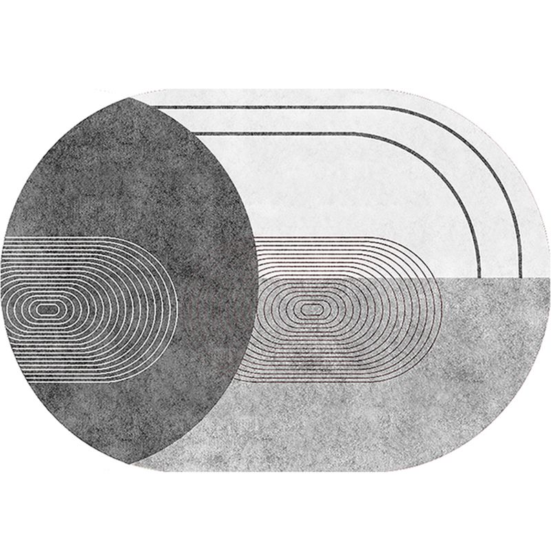 Modern Contrast Color Area Rug Polyester Area Carpet Stain Resistant Area Rug for Living Room