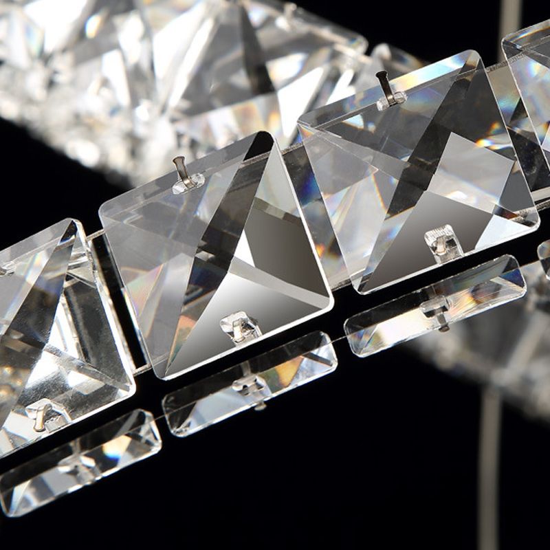 Contemporary Pendant Lights Note Shape Island Lamps Crystal 3 Light for Kitchen Island