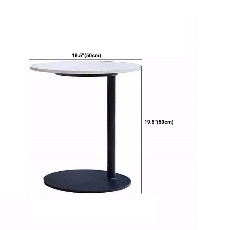 Luxurious Stone Round Coffee Cocktail Table with Storage Drawer
