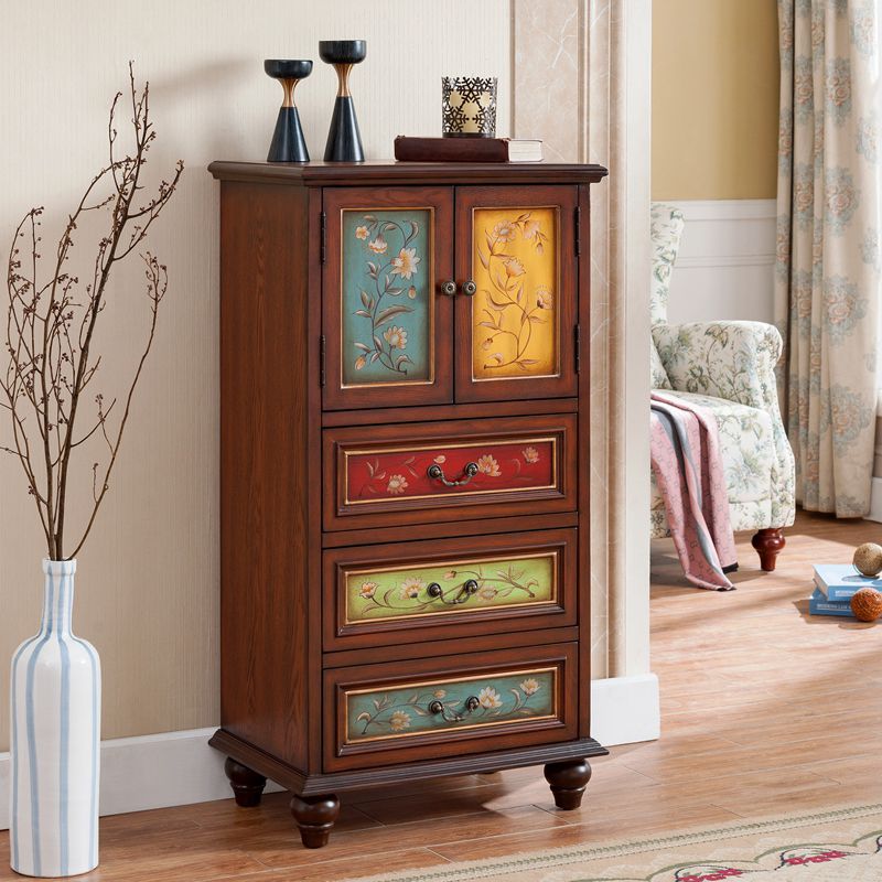 15.6-inch Width Solid Wood Storage Chest Traditional Dresser