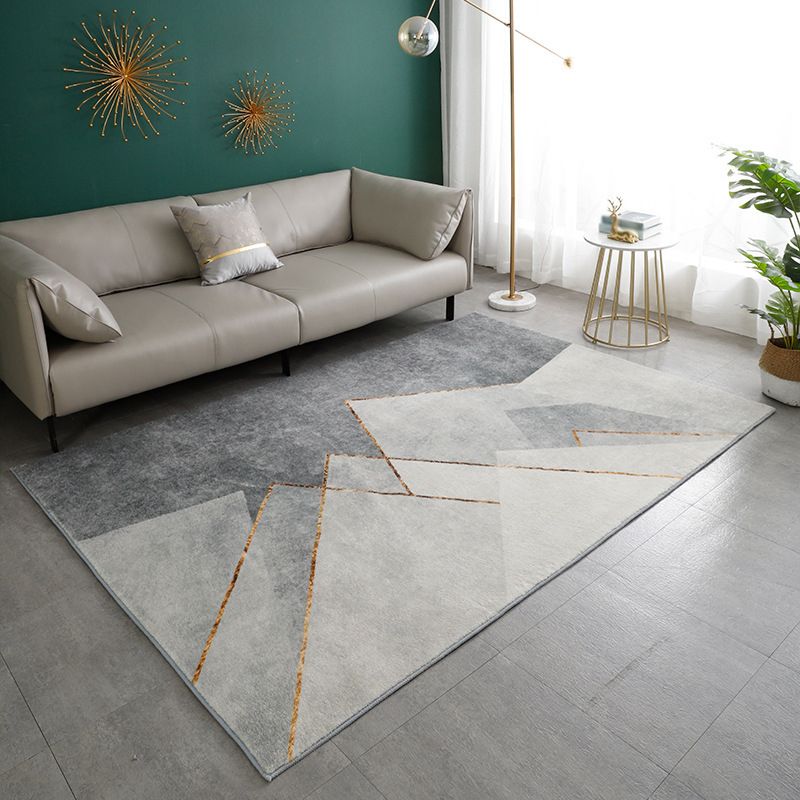 Alfombra de alfombra de alfombra de metal moderna alfombra poliéster para la decoración del hogar para la decoración del hogar
