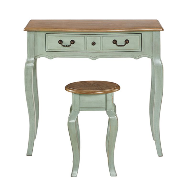 Victorian MakeupTable Stool Set with Mirror and Drawers for Bedroom