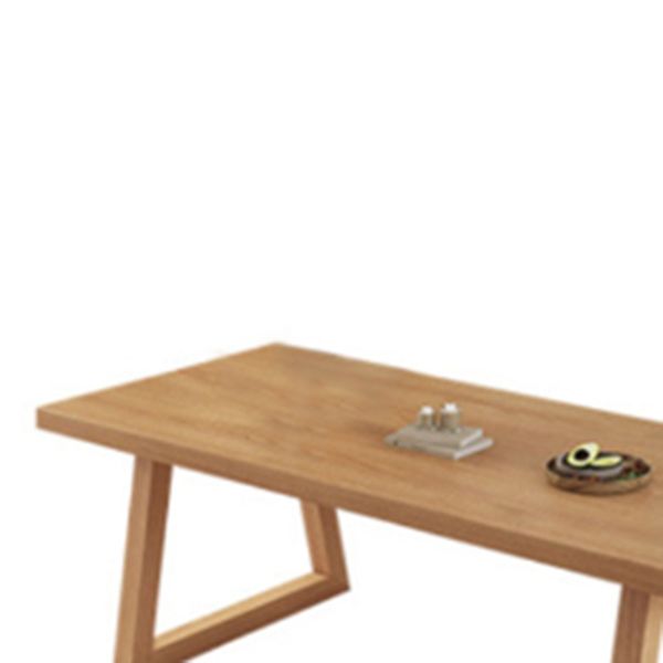 Simplicity Style Dinette Table Rectangle Solid Wood Dinner Table in Brown
