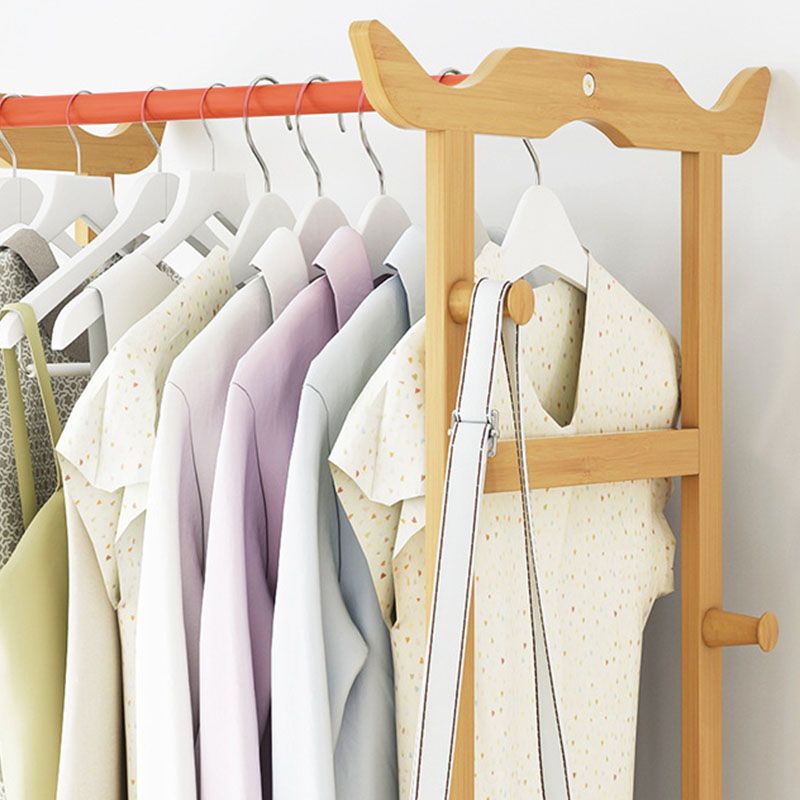 Free Standing Coat Rack Scandinavian Style Wooden Hall Stand with Drawer