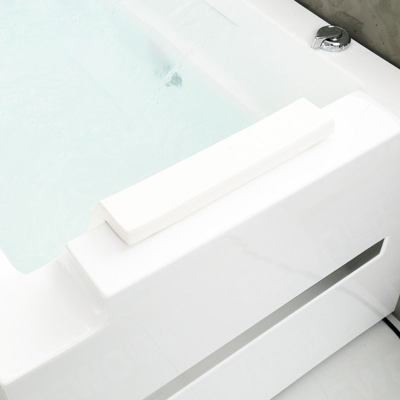 Soaking Rectangular Bathtub Modern Bathroom with Faucet Bath Tub