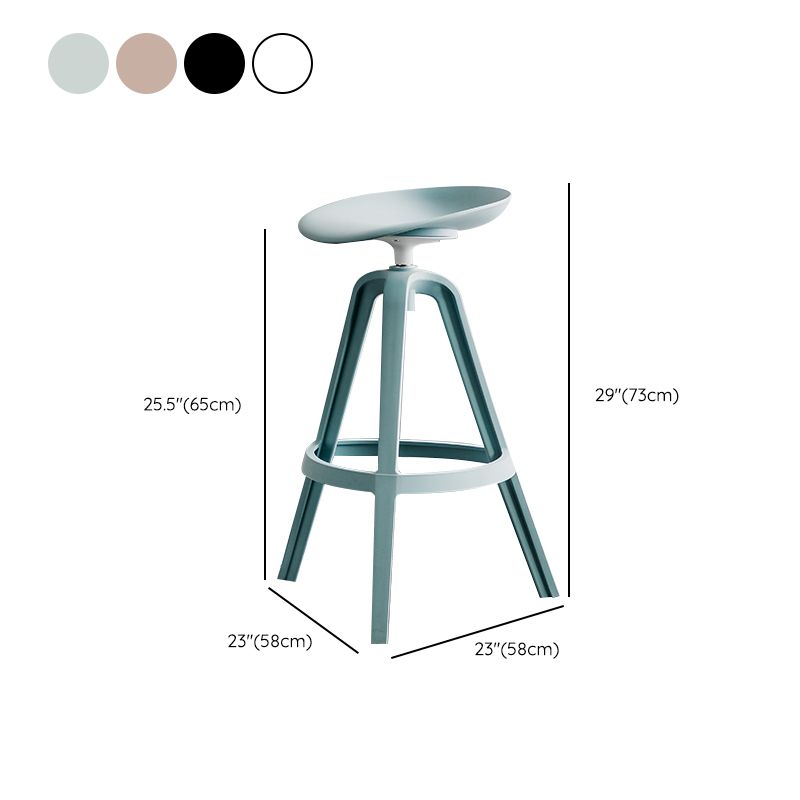 Nordic Low Back Counter Bar Stool Plastic Bar Stool for Home