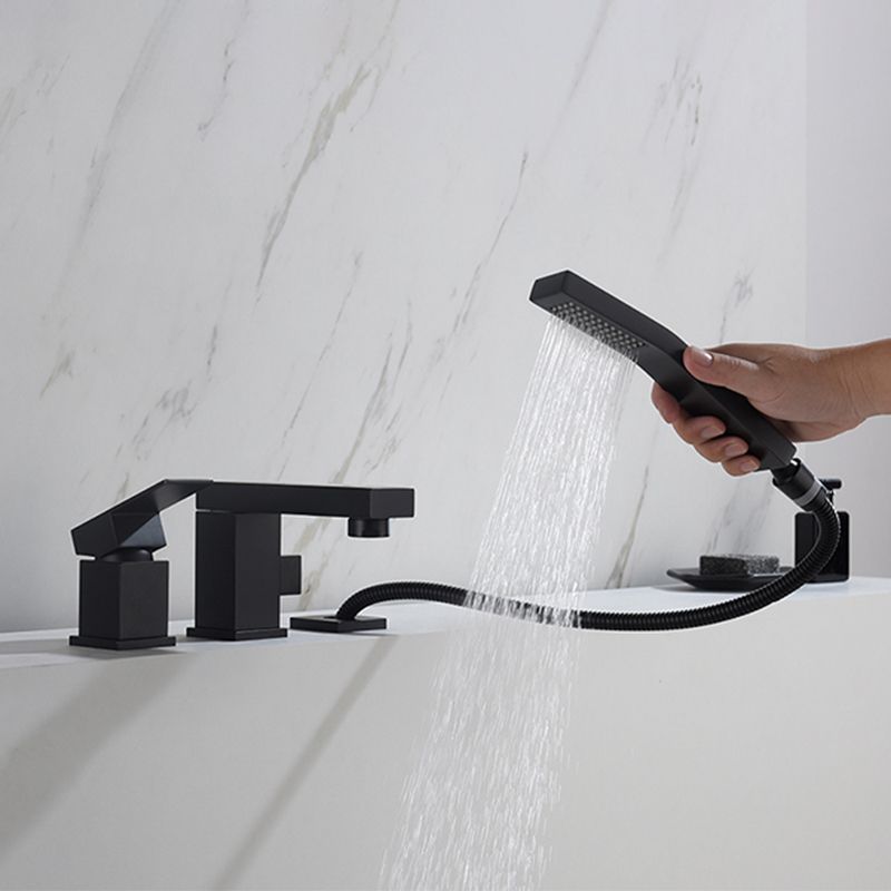 Deck Mounted Metal Freestanding Tub Filler Single Handle Freestanding Faucet