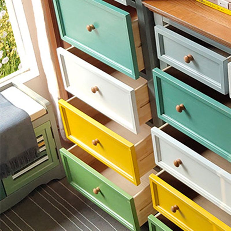 Nautical Vertical Bedroom Chest Wooden 16"Wide Storage Chest