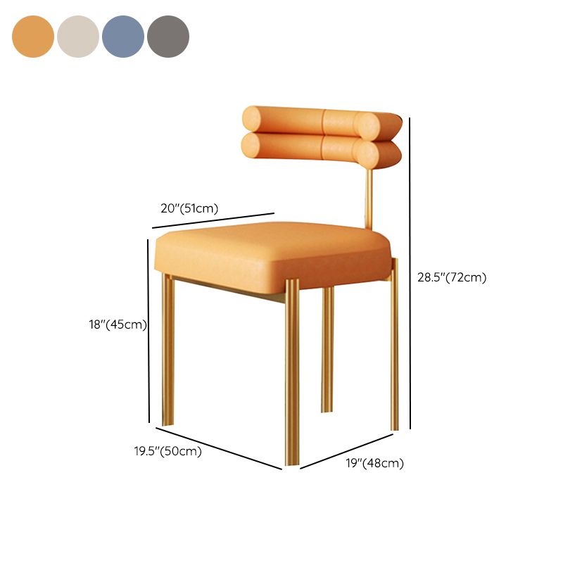 Scandinavian Metal Dining Chair Side Open Chair for Dining Room