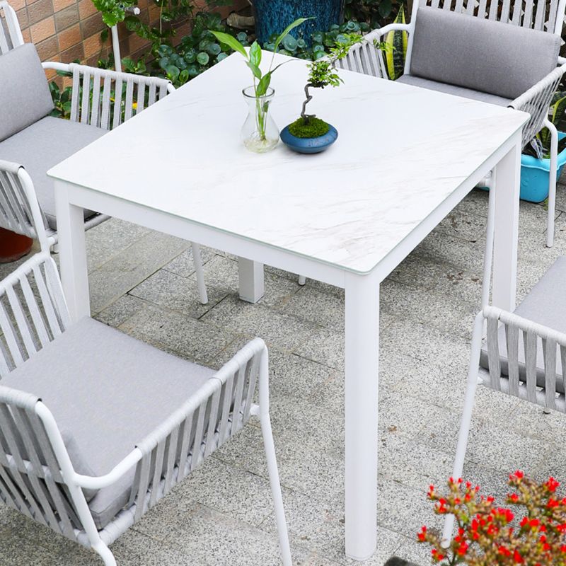 White Arms Included Dining Side Chair Stacking Outdoor Bistro Chairs
