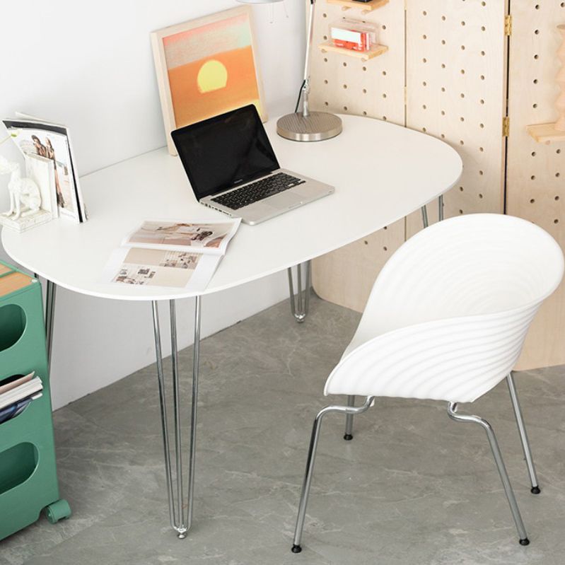 Sintered Stone Modern White Table for Restaurant Oval Dining Table with 4 Legs