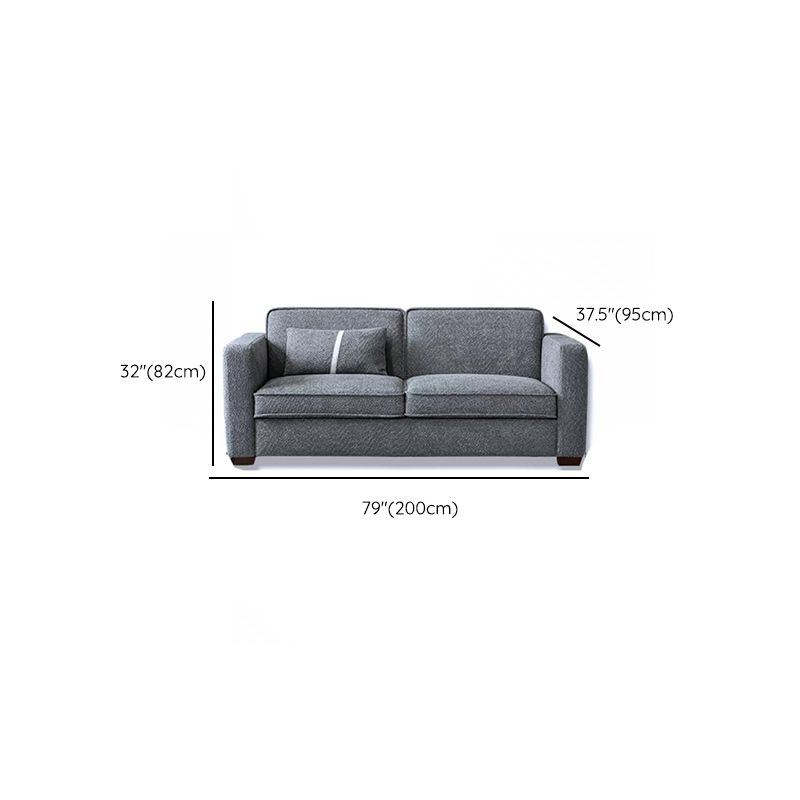 37" Wide Scandinavian Sofa Futon Foldable Upholstered Sleeper Sofa