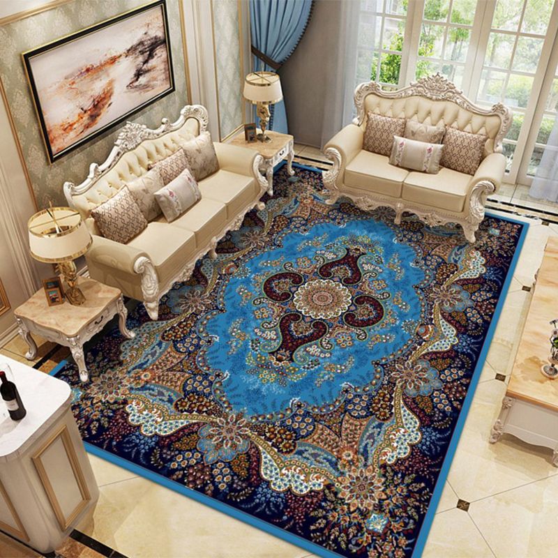 Bohemian Non-slip Carpet Polyester Area Carpet Stain Resistant Rug for Living Room