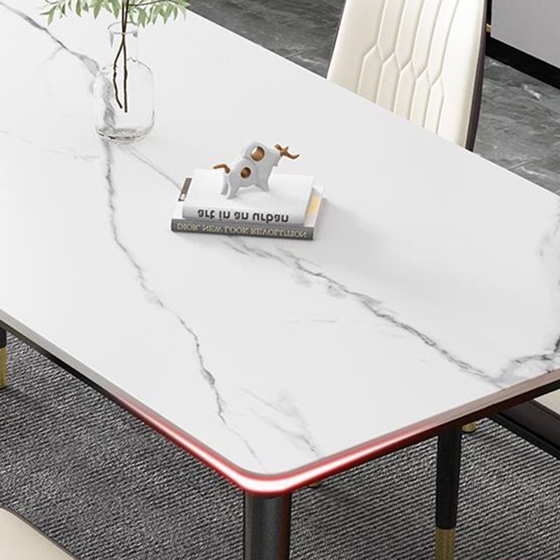 Kitchen Modern Sintered Stone Top Dining Room Furniture Set with 4 Legs Base Dining Set