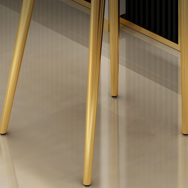 Linen Counter Chairs with Metal Frame Glam Indoor Counter Stools