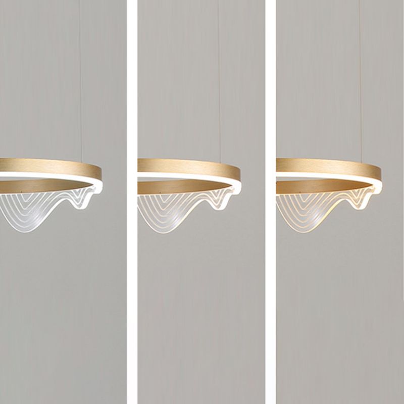 Modern Luxury Style Orbicular Pendant Lighting Fixtures Metal Hanging Light Kit for Living Room