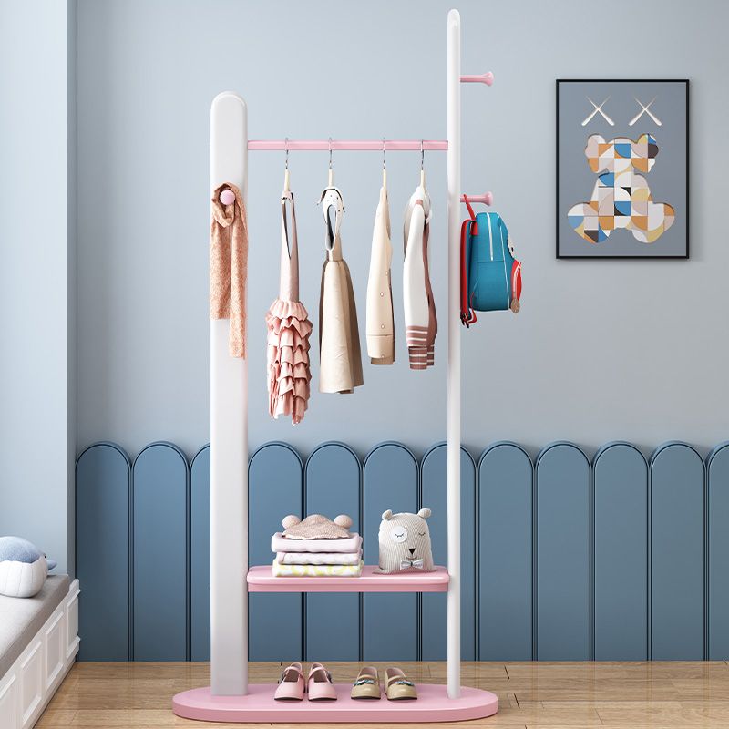 Stable Coat Rack Solid Rubberwood Free Standing Hooks Design Coat Rack