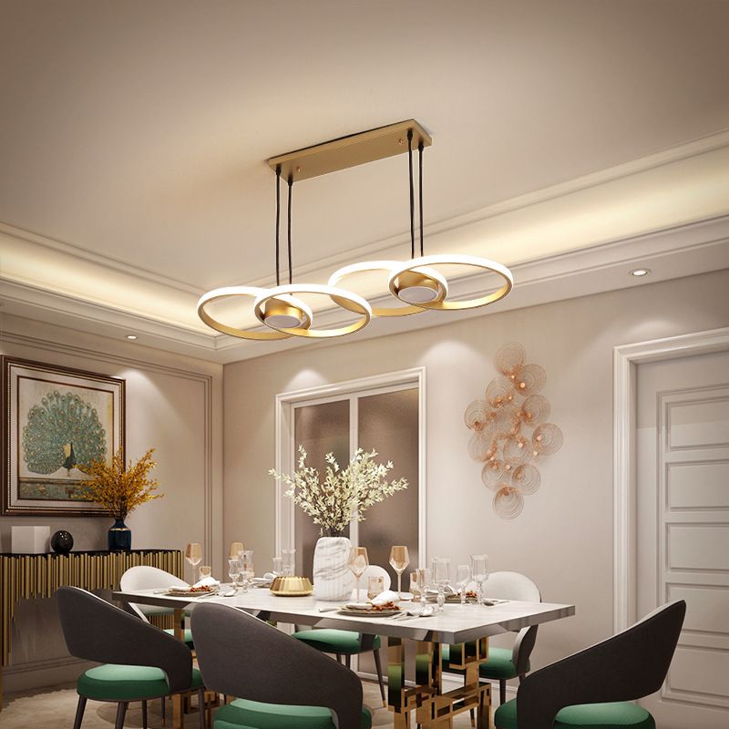 Circles Island Lighting Modern Pendant Chandelier Metal Island Light Fixture