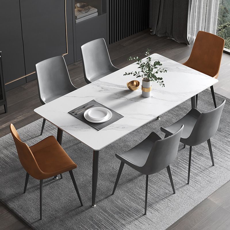 Industrial Dining Room Dinner Table Rectangle 4 Legs Dining Table