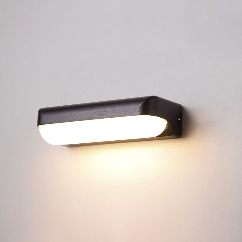 Moderna lampada a parete ovale in alluminio Light Sconce Light per balcone