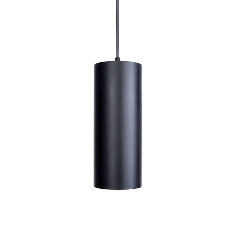 Post-modern Style Metal Hanging Light 1-Light Frosted Black Bedroom Pendant Lamp with 39.3" Adjustable Suspension Wire