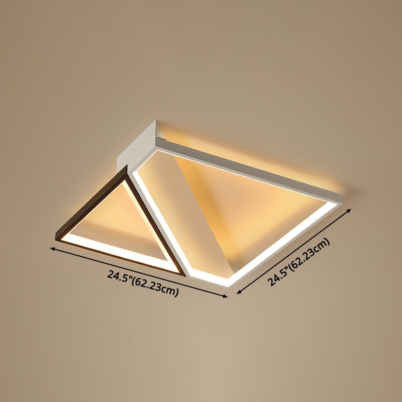 Wit minimalisme LED-inbouw vierkante kubus metalen plafondlamp voor slaapkamer