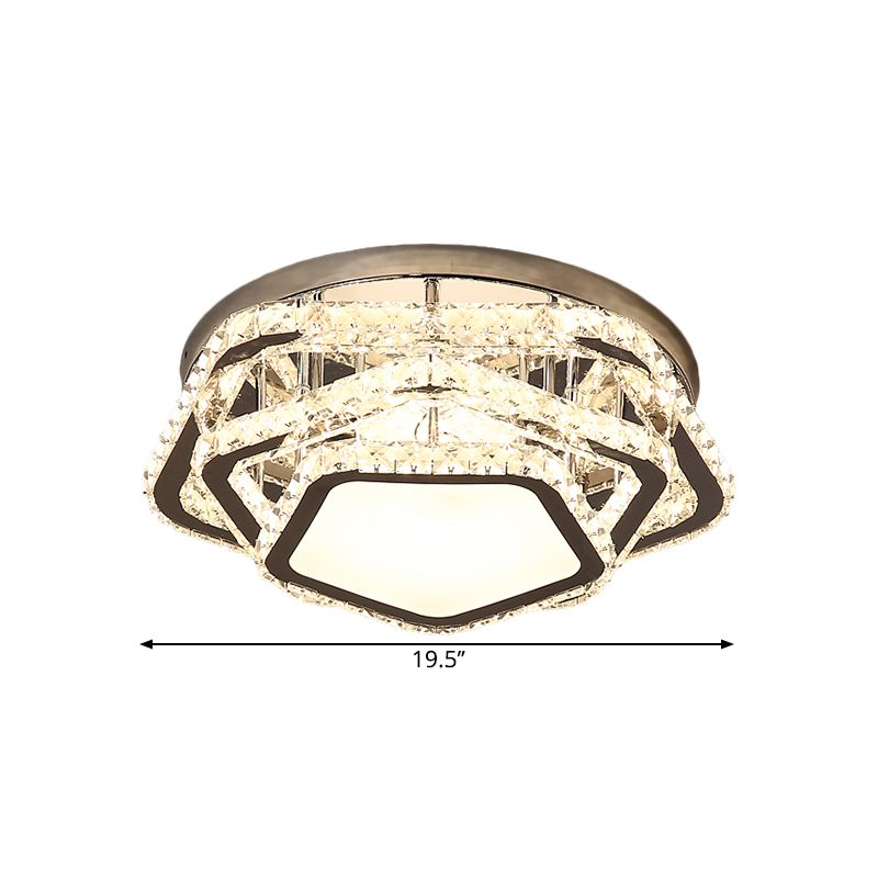 Star Biseled Crystal Ceiling Accesor Minimalismo LED CROME SEMI SEMI SEMPLIS