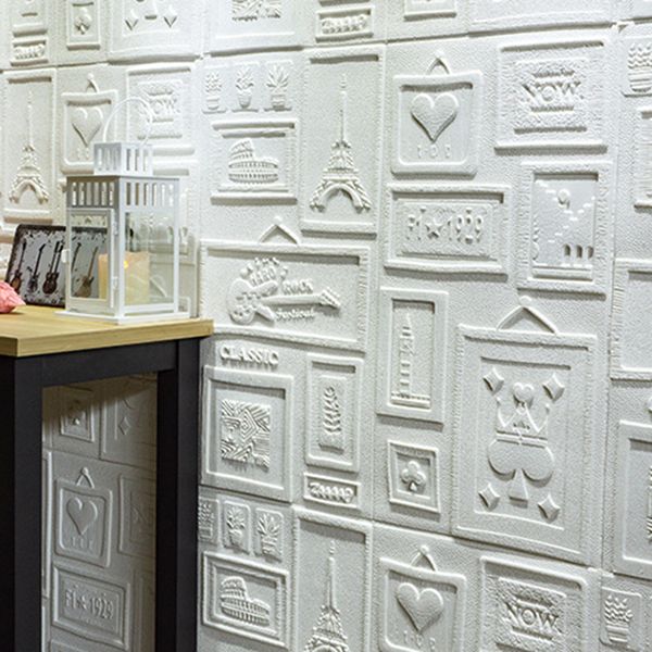 Indoor Wall Paneling 3D Print Peel and Stick Waterproof Wall Panel