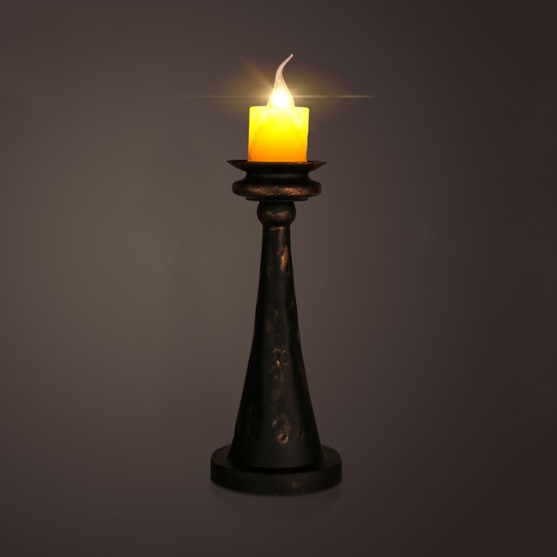 1 Light Desk Light Warehouse Style Candelabra Marmortischbeleuchtung in Messing/Bronze mit Metallsäulensäule