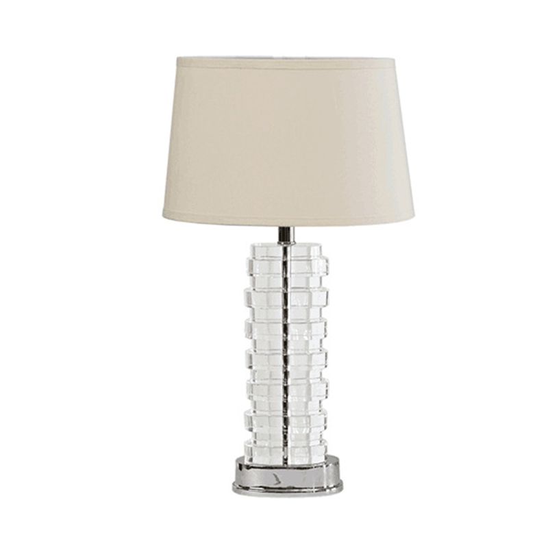Tapered Fabric Task Lighting Modernist 1 Glühbirnen weiße Leselampe für Wohnzimmer