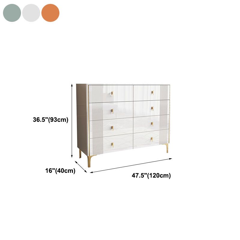 Modern Stone Top Dresser Horizontal Storage Chest with Drawer for Bedroom