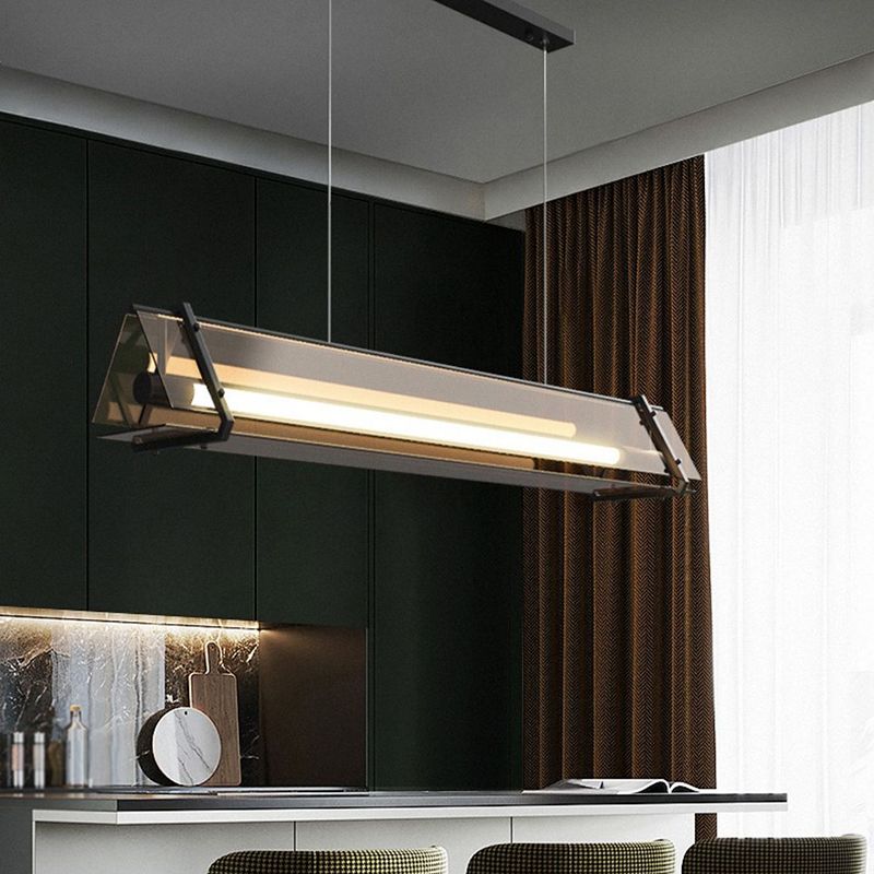 Glass Shade Hanging Island Lights Modern Island Lighting Ideas for Kitchen