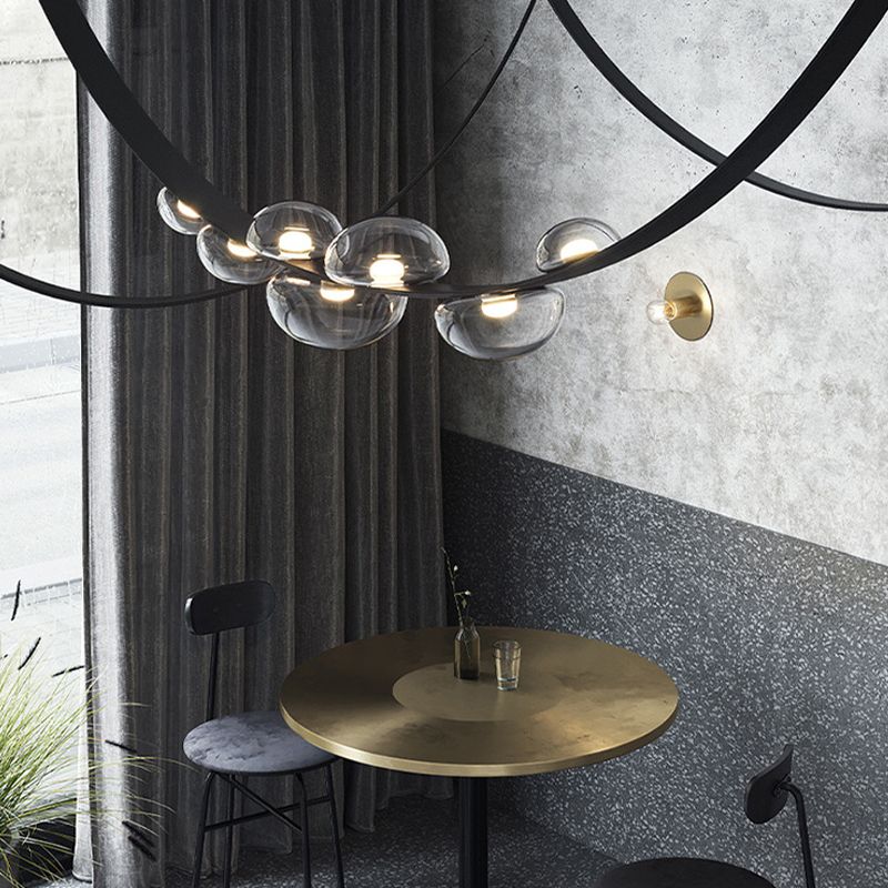 Modern Pendant Lighting Fixtures Glass 7 Lights Island Light Fixture