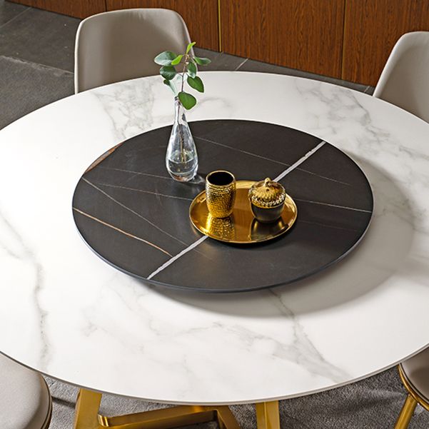 1/4/5/7 Pieces Dining Chairs Set Round Sintered Stone Dining Table Set for Home Use