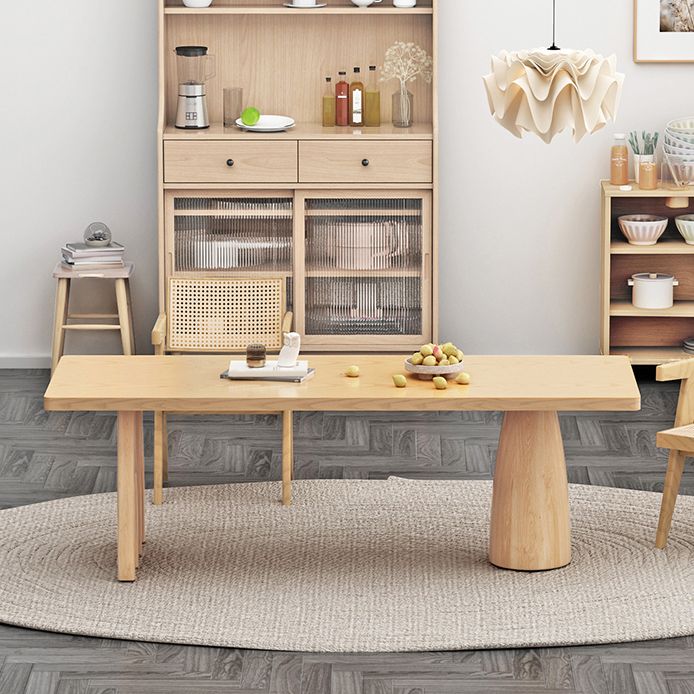 Modern 1/2/3/4/5 Pieces Rectangle Dining Set Solid Wood Dinette Table with Chairs