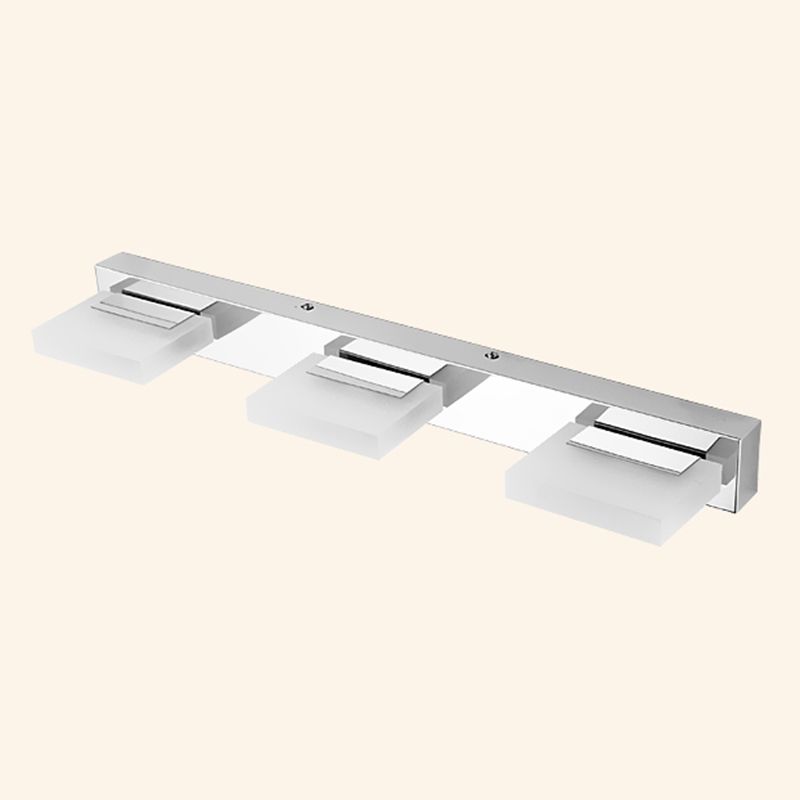 Iluminación de tocador cuadrado estilo moderno de metal múltiples luces de polvo de tocador