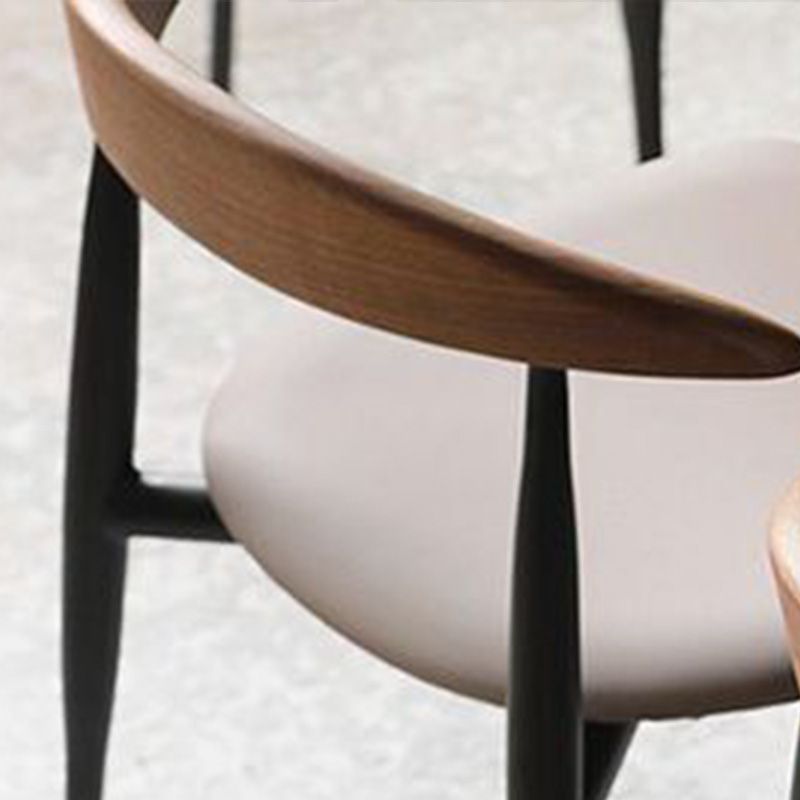 Metal Industrial Side Chair with Black Legs Metallic Finish Indoor Dining Chair