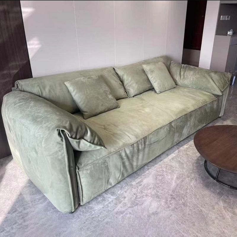 Pillow Top Arm Sofa Modern Simple Faux Leather Sofa - 45.28"d