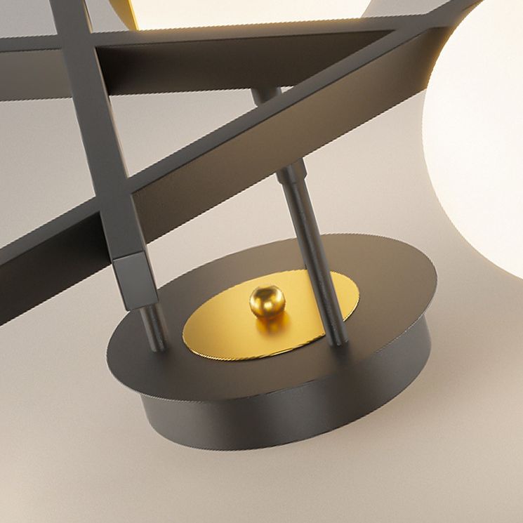 Lampada semifulò a piombo a filo a filo rotondo lampadario semifulò bianco per camera da letto