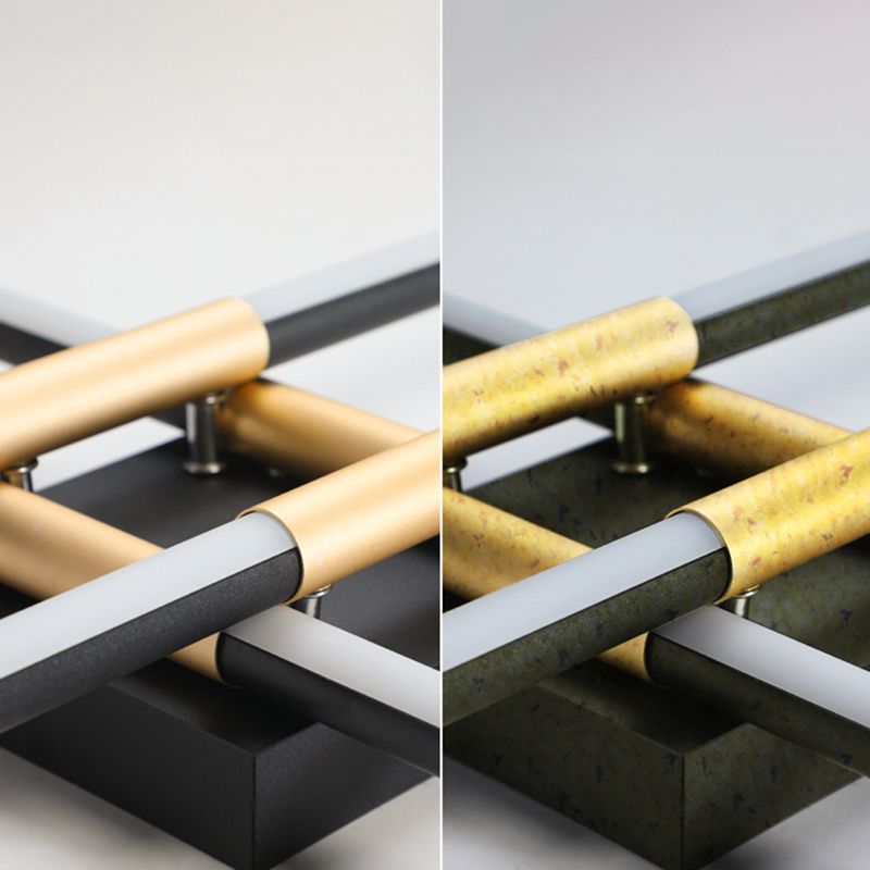 New Modern Linear Sputnik Flush Mount Ceiling Light Aluminum Living Room Flush Light