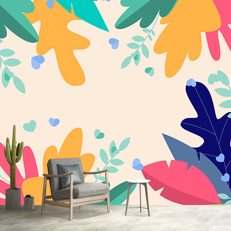 Customized Tropical Plants Mural Decorative Wallpaper for Home