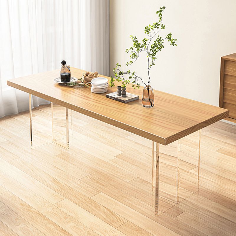 Modern Acrylic Dining Table Set 1/2/5/7 Pcs Natural Wood Dining Room Furniture Set