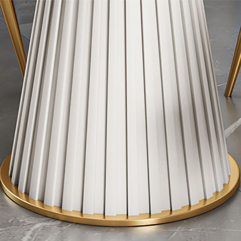 Glam Sintered Stone Dining Table Round Dining Table with Pedestal Base