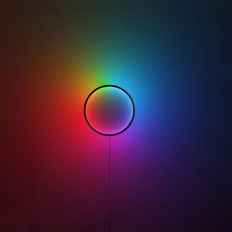 Black Aluminum Modern Wall Sconce Disk LED Wall Mounted Light for Bedroom