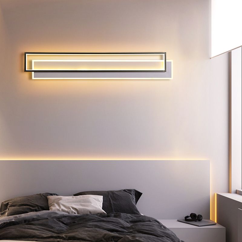 Metal Square Shape Wall Mount Lighting Modern Style 2-Lights Wall Mounted Light Fixture