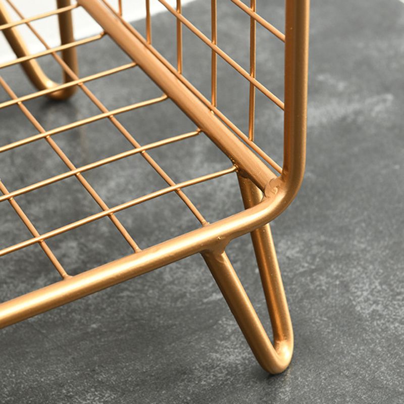 Modern Metal Bookshelf Standard Closed Back Bookcase in Burnish