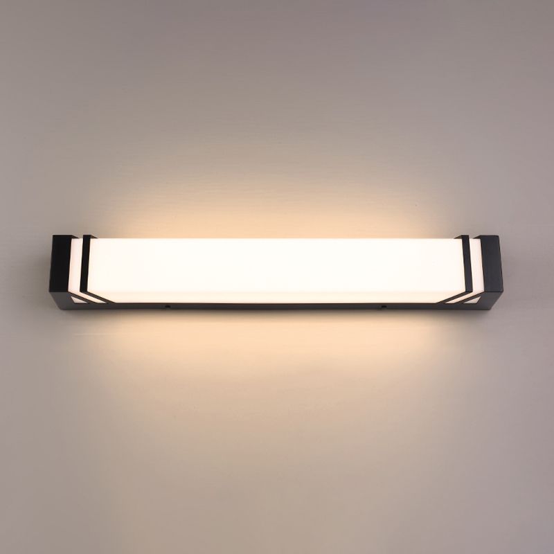 Modern Simple Iron Wall Light Rectangle Shape Wall Lamp with Acrylic Shade for Bedroom