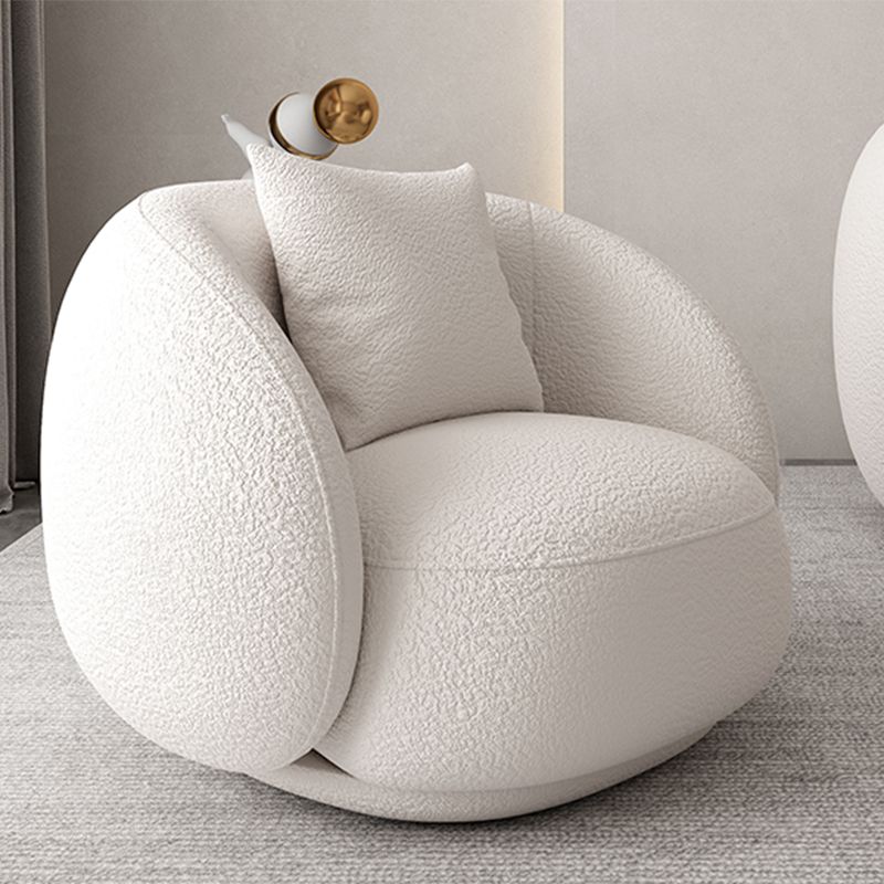 Contemporary Tight Back Tuxedo Arm Curved Settee Couch in Grey/white